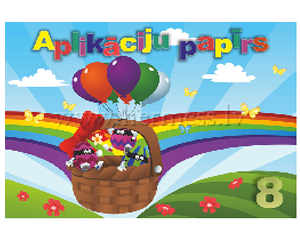 Aplikciju paprs A4, 8 krsas, abpusjs, matts
